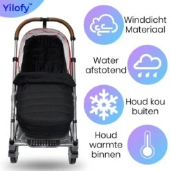 Yilofy Universele Luxe Voetenzak Babywagen & Autostoel Zwart Buggy Kinderwagen Voetzak -Kinderwagen- En Accessoirewinkel 1200x1200 1800