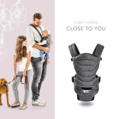 Hauck 2 Way Carrier Draagzak - Buikdrager - Melange Charcoal -Kinderwagen- En Accessoirewinkel 1200x1200 1894
