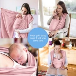 Makimaja Baby Sling - Roze - Hoge Kwaliteit 100% Natuurlijk Katoen Baby Sling - Baby Sling Pasgeborene En Baby's Tot 15 Kg - Plus Inclusief: Baby Slabbetje -Kinderwagen- En Accessoirewinkel 1200x1200 1925