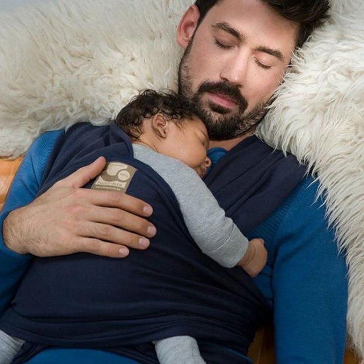 Babylonia - Tricot-Slen Organic - Draagdoek Baby - Silver Blue 10 Babylonia - Tricot-Slen Organic - Draagdoek Baby - Silver Blue - Afbeelding 8