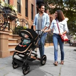 KIDUKU- 3 In 1 Combi-kinderwagen- Zwart/goud- Buggy Incl. Autostoeltje-regenhoes- Inklapbaar -Kinderwagen- En Accessoirewinkel 1200x1200 2009