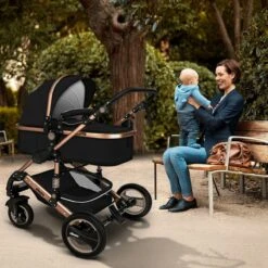 KIDUKU- 3 In 1 Combi-kinderwagen- Zwart/goud- Buggy Incl. Autostoeltje-regenhoes- Inklapbaar -Kinderwagen- En Accessoirewinkel 1200x1200 2010
