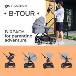 Kinderkraft B-Tour Ash Grey 3-in-1 Combi Kinderwagen Incl. Autostoel KSBTOU00DGR3000 -Kinderwagen- En Accessoirewinkel 1200x1200 2024