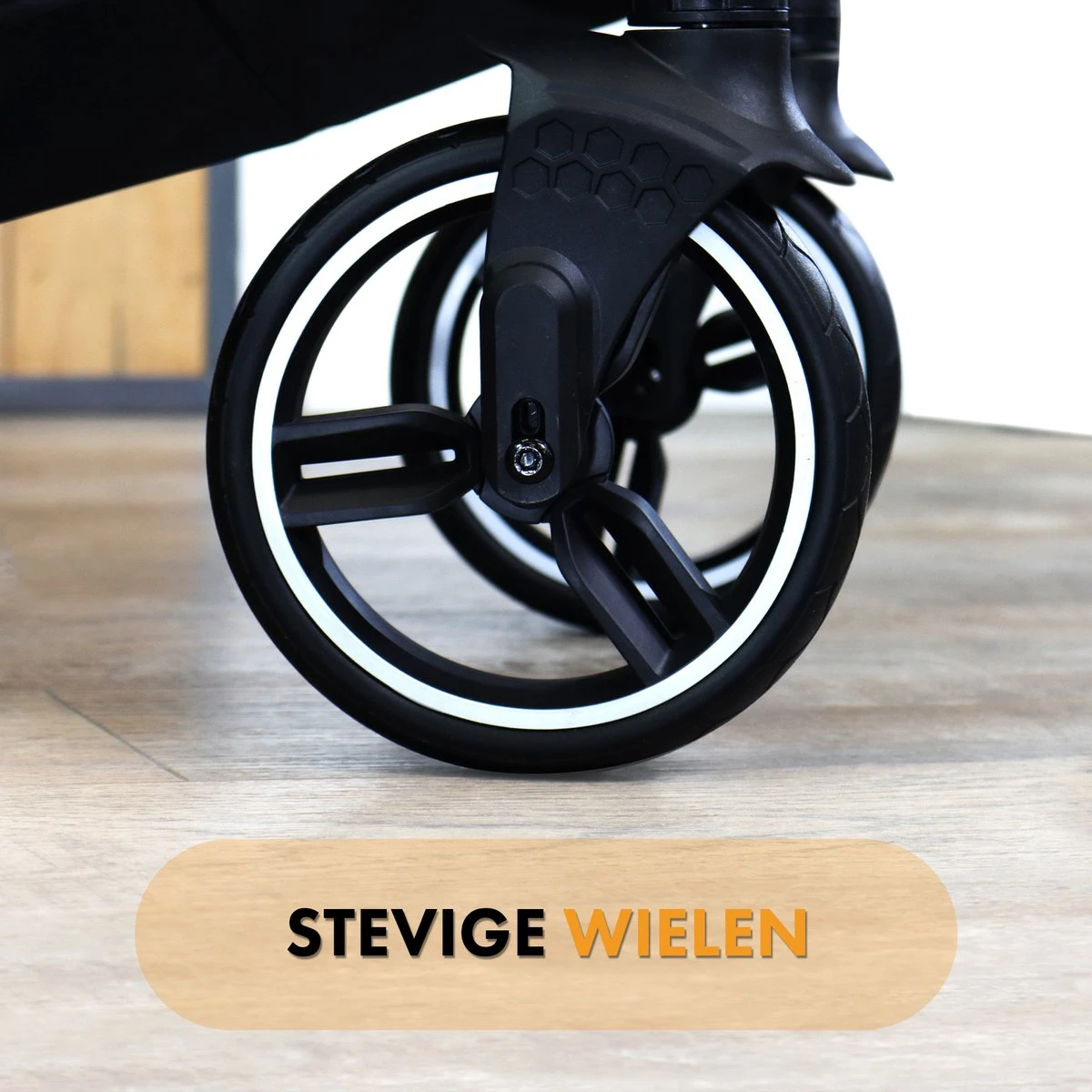 Deryan Evy Kinderwagen - Duo Kinderwagen - Uitbreidbaar - Inclusief Reiswieg - Creme 5 Deryan Evy Kinderwagen - Duo Kinderwagen - Uitbreidbaar - Inclusief Reiswieg - Creme - Afbeelding 3