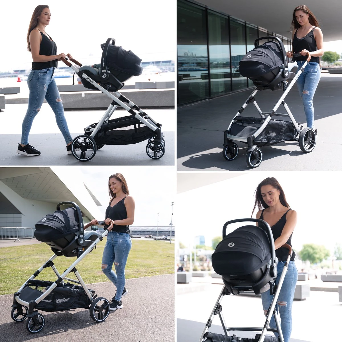 Deryan Evy Kinderwagen - Duo Kinderwagen - Uitbreidbaar - Inclusief Reiswieg - Creme 13 Deryan Evy Kinderwagen - Duo Kinderwagen - Uitbreidbaar - Inclusief Reiswieg - Creme - Afbeelding 11