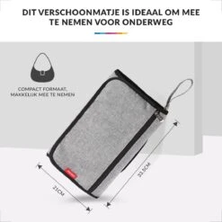 Baby Verschoonmatje Met Luieretui Voor Onderweg - Verschoningsmatje Opvouwbaar - Verzorgingsmatje - Grijs -Kinderwagen- En Accessoirewinkel 1200x1200 2137