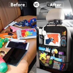 BOTC Autostoel Organizer - Luxe & Stevige Autostoel Organizer Met Tablet Houder - Set Van 2 - Auto Stoel Organiser - 10 Storage Pockets - Zwart - 2 Stuks -Kinderwagen- En Accessoirewinkel 1200x1200 227