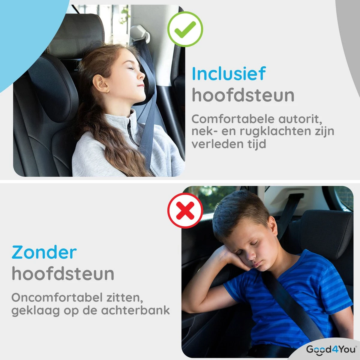 Good4You Hoofdsteun Auto - Nekkussen Auto - Hoofdsteun Auto Kinderen - Autokussen - Neksteun Auto - Volwassenen En Kinderen - Verstelbaar - Zwart 5 Good4You Hoofdsteun Auto - Nekkussen Auto - Hoofdsteun Auto Kinderen - Autokussen - Neksteun Auto - Volwassenen En Kinderen - Verstelbaar - Zwart - Afbeelding 3