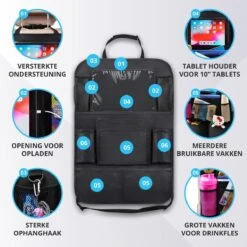 Merkloos Luxe En Stevige Autostoel Organizer Met Tablethouder – Auto Organizer – Auto/Accessoires/Bescherming – 45*65cm – Zwart - 1 Stuk -Kinderwagen- En Accessoirewinkel 1200x1200 289