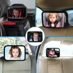 Verstelbare Baby Achteruitkijk Autospiegel - Auto Veiligheidsspiegel Baby - Achterbank Spiegel Baby - AutoSpiegel Baby - Babyspiegel Auto - Kinder Autospiegel - Zwart -Kinderwagen- En Accessoirewinkel 1200x1200 316