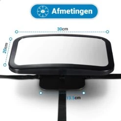 Verstelbare Baby Achteruitkijk Autospiegel - Auto Veiligheidsspiegel Baby - Achterbank Spiegel Baby - AutoSpiegel Baby - Babyspiegel Auto - Kinder Autospiegel - Zwart -Kinderwagen- En Accessoirewinkel 1200x1200 317