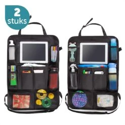 ForDig Universele Auto Organizer Met Tablet Houder - Zwart - 2 Stuks