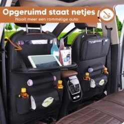 Bablue Autostoel Organizer - Zwart - 1 Stuks - Stevig PU Leer - Met Uitklapbare Tafel - Auto Organizer - Auto Accessories Interieur - Autostoel Organizer Tablet Houder - Autostoel Beschermer -Kinderwagen- En Accessoirewinkel 1200x1200 395