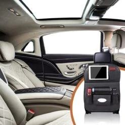 Bablue Autostoel Organizer - Zwart - 1 Stuks - Stevig PU Leer - Met Uitklapbare Tafel - Auto Organizer - Auto Accessories Interieur - Autostoel Organizer Tablet Houder - Autostoel Beschermer -Kinderwagen- En Accessoirewinkel 1200x1200 397