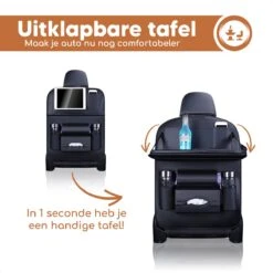 Bablue Autostoel Organizer - Zwart - 1 Stuks - Stevig PU Leer - Met Uitklapbare Tafel - Auto Organizer - Auto Accessories Interieur - Autostoel Organizer Tablet Houder - Autostoel Beschermer -Kinderwagen- En Accessoirewinkel 1200x1200 398