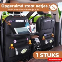 Bablue Autostoel Organizer - Zwart - 1 Stuks - Stevig PU Leer - Met Uitklapbare Tafel - Auto Organizer - Auto Accessories Interieur - Autostoel Organizer Tablet Houder - Autostoel Beschermer -Kinderwagen- En Accessoirewinkel 1200x1200 402