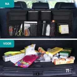 TIKKENS® Auto Organizer Kofferbak - Autostoel Organizer - Koffer Organizer - Zwart - Universeel -Kinderwagen- En Accessoirewinkel 1200x1200 443
