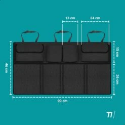 TIKKENS® Auto Organizer Kofferbak - Autostoel Organizer - Koffer Organizer - Zwart - Universeel -Kinderwagen- En Accessoirewinkel 1200x1200 445
