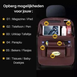 Merkloos PREMIUM Autostoel Organizer - Carseat Organiser - Auto Stoel Organizer - Tablet Houder - Auto Tafeltje - Auto Organizer - Beker Houder - Paraplu Houder - Tissue Doos Houder -Kinderwagen- En Accessoirewinkel 1200x1200 465