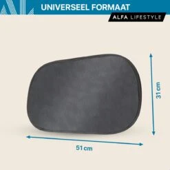 ALFA LIFESTYLE® Statische Zonneschermen - SHADE PRO V3 – Zwart Transparant Zonnescherm – UV Protectie Bescherming - Zonwering Auto - 2 Stuks -Kinderwagen- En Accessoirewinkel 1200x1200 543