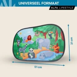 ALFA LIFESTYLE® Statische Zonneschermen – SHADE PRO V4- Jungle – Zonnescherm Auto Baby – UV Protectie Bescherming - 2 Stuks -Kinderwagen- En Accessoirewinkel 1200x1200 552