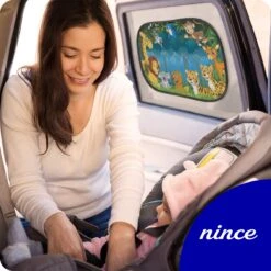 Nince Zonnescherm Auto Zijraam Van Hoge Kwaliteit - Jungle - Set Van 2 -Kinderwagen- En Accessoirewinkel 1200x1200 595