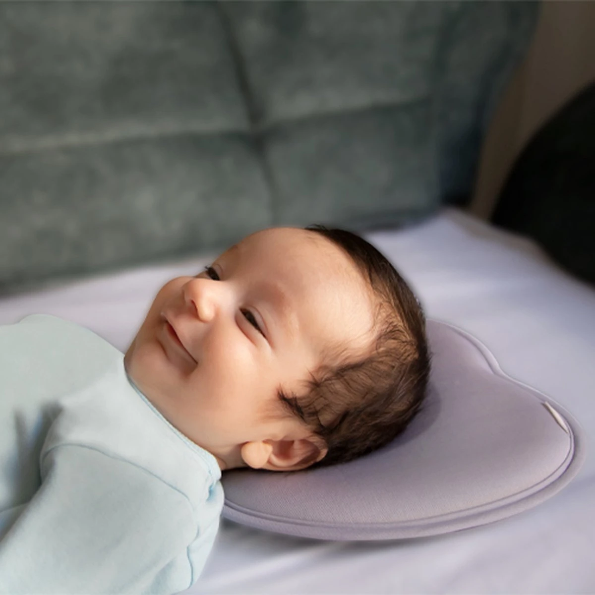 Babyjem Grijs Ergonomisch Hoofdkussentje 415 5 Babyjem Grijs Ergonomisch Hoofdkussentje 415 - Afbeelding 3