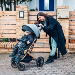 MoMi Wandelwagen - Compacte Lichtgewicht Buggy - Estelle Dakar Met XXL Wielen & Zonnekap - Leopard - Grijs-Goud (geschikt Van 6mnd - 22kg) -Kinderwagen- En Accessoirewinkel 1200x1200 886