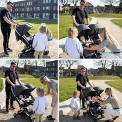 Deryan Luxe Rolo X2 Dubbele Buggy - Duo Buggy - Grijs -Kinderwagen- En Accessoirewinkel 1200x1200 898