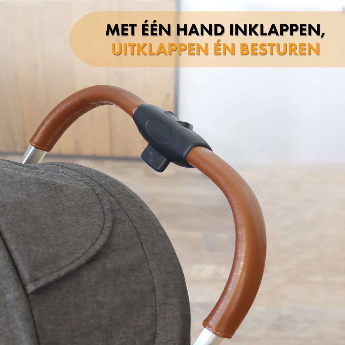 Deryan Rolo Luxe Lichtgewicht Buggy - Grijs 6 Deryan Rolo Luxe Lichtgewicht Buggy - Grijs - Afbeelding 4