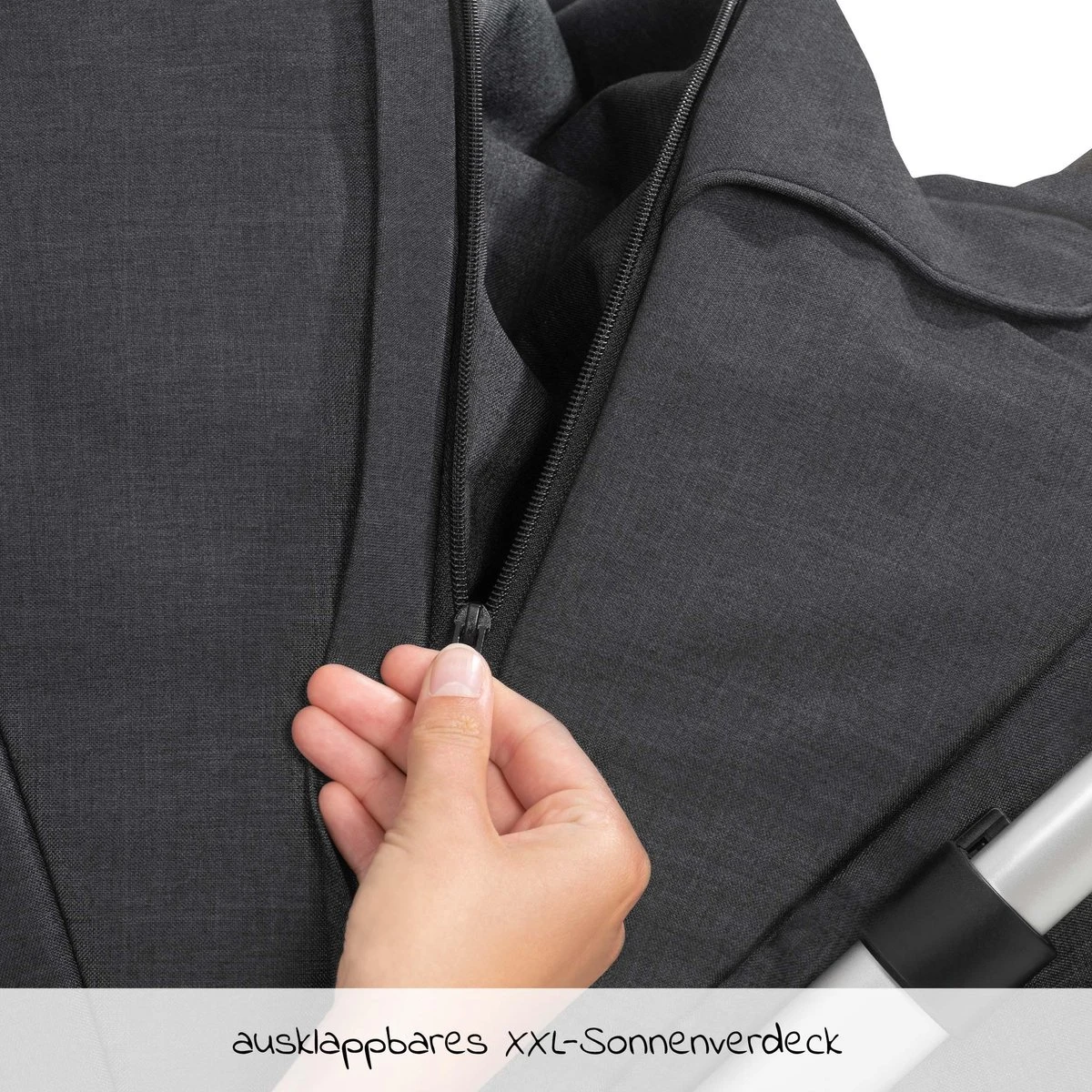 Hauck UpTown Buggy - Met één Hand Opvouwbaar - Zwart 19 Hauck UpTown Buggy - Met één Hand Opvouwbaar - Zwart - Afbeelding 17