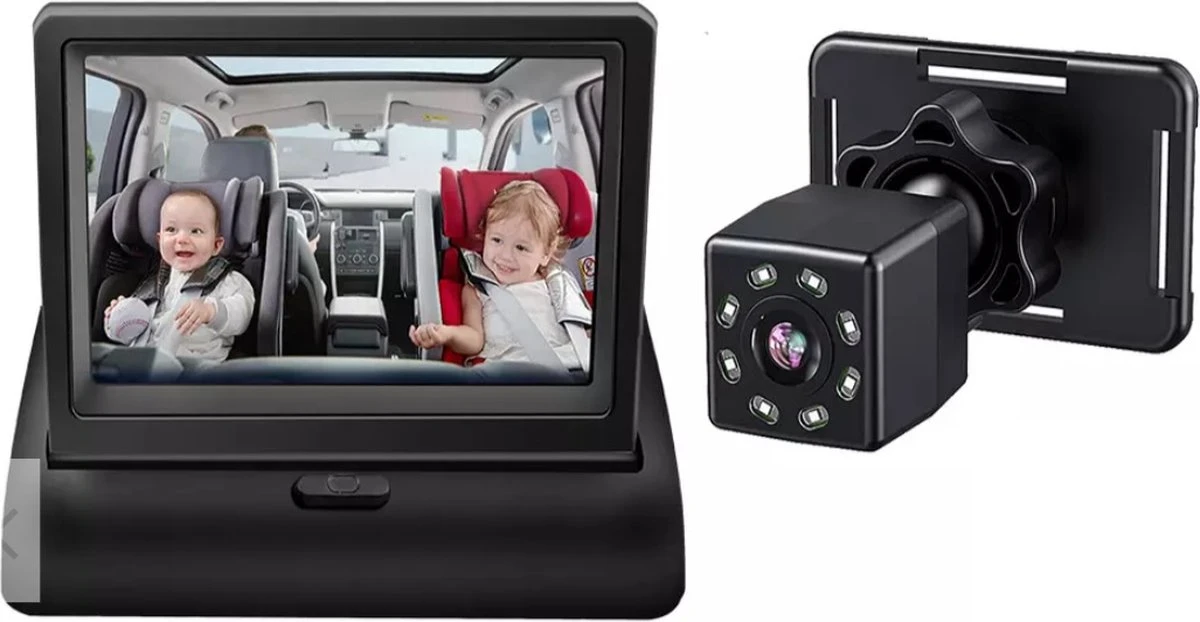 Achterbankspiegel Voor Baby/kind - Met 150° Groothoekcamera Voor Groot Gezichtsveld - Achteruitkijkspiegel, Autospiegel 3 Achterbankspiegel Voor Baby/kind - Met 150° Groothoekcamera Voor Groot Gezichtsveld - Achteruitkijkspiegel, Autospiegel