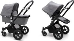 Bugaboo Cameleon 3 Plus Kinderwagen Met Stoel En Wieg - Zwart / Gemȇleerd Grijs
