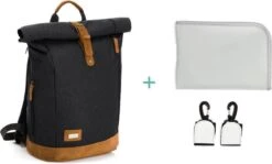 Fillikid Luiertas Rugzak - Met Verschoonmatje - Multifunctioneel - Zwart -Kinderwagen- En Accessoirewinkel 1200x722 2