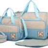 Miss Lulu Luiertas - 5-delige Verzorgingstas Set - Lichtblauw (9026 BE) -Kinderwagen- En Accessoirewinkel 1200x767