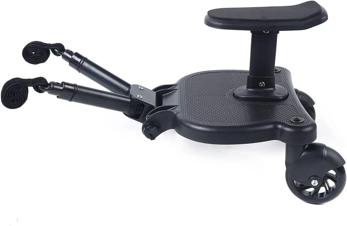 Merkloos Meerijdplankje - Kinderwagen - Buggy - KANT EN KLAAR - Al In Elkaar Gezet! - Met Zitje Voor Uw Kind - Zwart 6 Merkloos Meerijdplankje - Kinderwagen - Buggy - KANT EN KLAAR - Al In Elkaar Gezet! - Met Zitje Voor Uw Kind - Zwart - Afbeelding 4