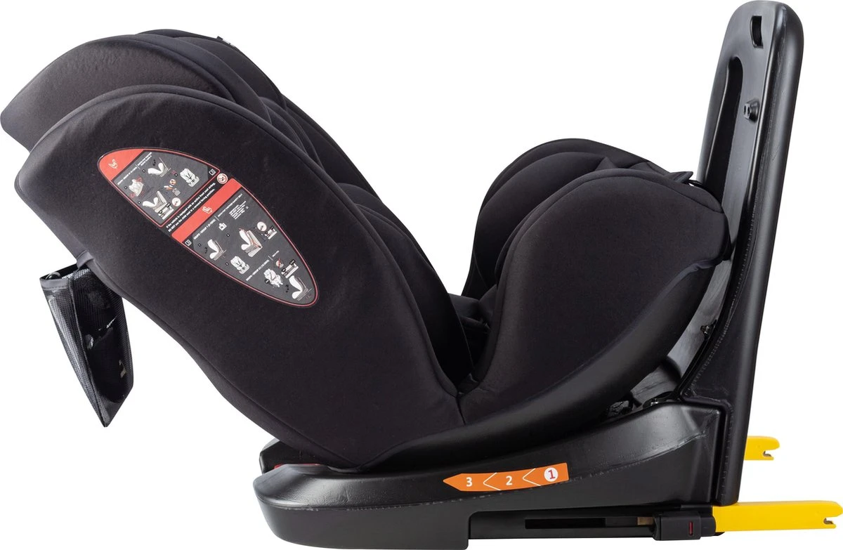 Bebies First Meegroei Autostoel Rotate - Isofix - Groep 0/1/2/3 - 360 Graden Draaibaar - Zwart 4 Bebies First Meegroei Autostoel Rotate - Isofix - Groep 0/1/2/3 - 360 Graden Draaibaar - Zwart - Afbeelding 2