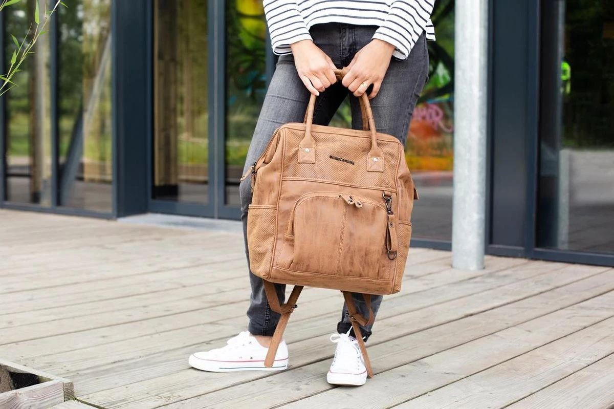 Little Company Riga Perfo Luiertas - Cognac 5 Little Company Riga Perfo Luiertas - Cognac - Afbeelding 3