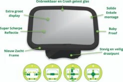 Autospiegel Baby 360° Verstelbaar Voor Hoofdsteun Autostoel -Achteruitkijkspiegel - Achterbankspiegel Kinderen -Baby Veiligheid Accessoires - Zwart -Kinderwagen- En Accessoirewinkel 1200x800 44