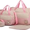Miss Lulu Luiertas - 5-delige Verzorgingstas Set - Roze (9026 PK) -Kinderwagen- En Accessoirewinkel 1200x824 2