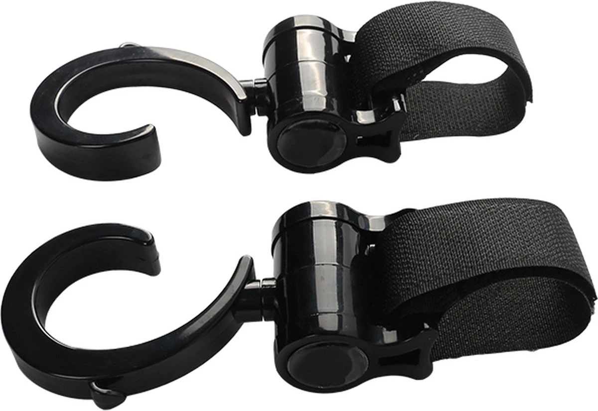 Merkloos Kinderwagen Haakjes - Boodschappentassen Ophangen - Buggy Clipjes - 2 Stuks 4 Merkloos Kinderwagen Haakjes - Boodschappentassen Ophangen - Buggy Clipjes - 2 Stuks - Afbeelding 2