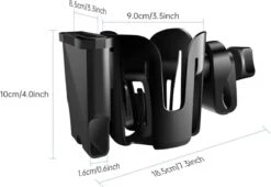 BOTC 2 In 1 Bekerhouders & Telefoonhouder - Cup Organizer Voor Kinderwagen, Fiets, Rolstoel, Walker - Zwart -Kinderwagen- En Accessoirewinkel 1200x828 2