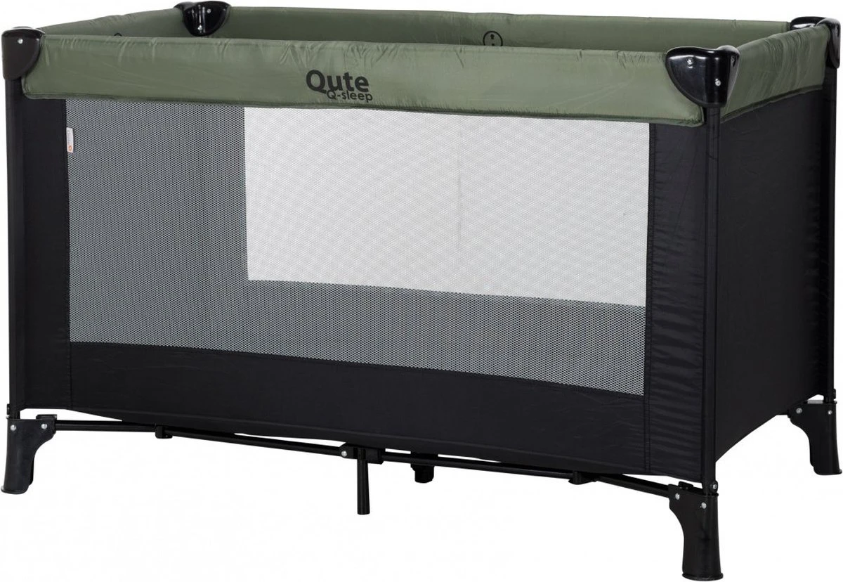 Qute Campingbed Q-sleep Olijfgroen/zwart 3 Qute Campingbed Q-sleep Olijfgroen/zwart