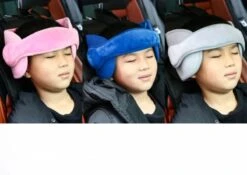 Hoofdsteun Kinderen - Kinderhoofdsteun - Nekkussen - Auto Hoofdsteun - Roze - Nekbescherming - Hoofdband Kinderen