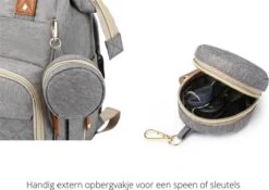 Humpy Dumpy Stijlvolle Luiertas Rugzak (Zwart) Met Uitschuifbaar Verschoon/ Slaap Bedje. Incl. Verschoon Matje, USB Poort & Buggy Straps -Kinderwagen- En Accessoirewinkel 1200x851 3