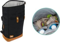Fillikid Luiertas Rugzak - Met Verschoonmatje - Multifunctioneel - Zwart -Kinderwagen- En Accessoirewinkel 1200x851 4