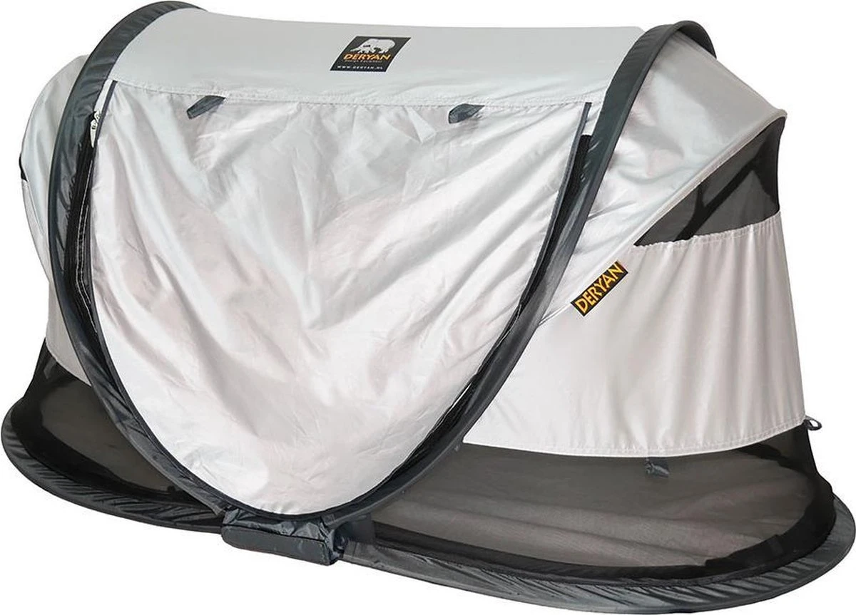 Deryan Shane Luxe 2023 Campingbedje - Baby Tent - Anti-UV 50+ - Peuterbed - Silver 11 Deryan Shane Luxe 2023 Campingbedje - Baby Tent - Anti-UV 50+ - Peuterbed - Silver - Afbeelding 9