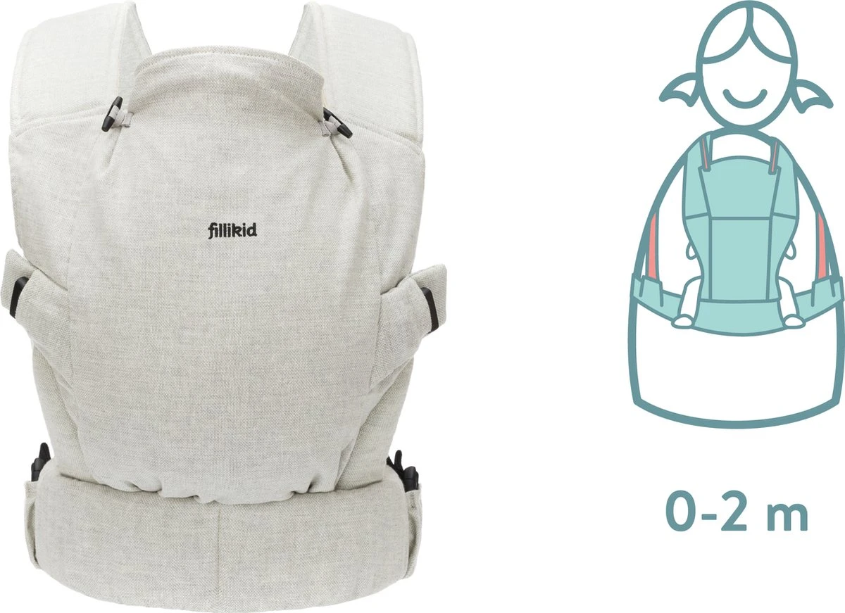 Fillikid Premium Draagzak - 2 In 1 - Ergonomisch - EU Gecertificeerd - Natural Sand - Ontworpen Met Draagconsulent 16 Fillikid Premium Draagzak - 2 In 1 - Ergonomisch - EU Gecertificeerd - Natural Sand - Ontworpen Met Draagconsulent - Afbeelding 14