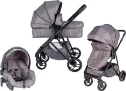 Bebies First Combi 3 In 1 Kinderwagen Optima- Grijs - Inc. Reiswieg, Zitting & Autostoel -Kinderwagen- En Accessoirewinkel 1200x874 5
