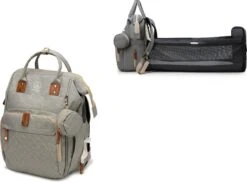 Humpy Dumpy Stijlvolle Luiertas Rugzak (Zwart) Met Uitschuifbaar Verschoon/ Slaap Bedje. Incl. Verschoon Matje, USB Poort & Buggy Straps -Kinderwagen- En Accessoirewinkel 1200x883 4